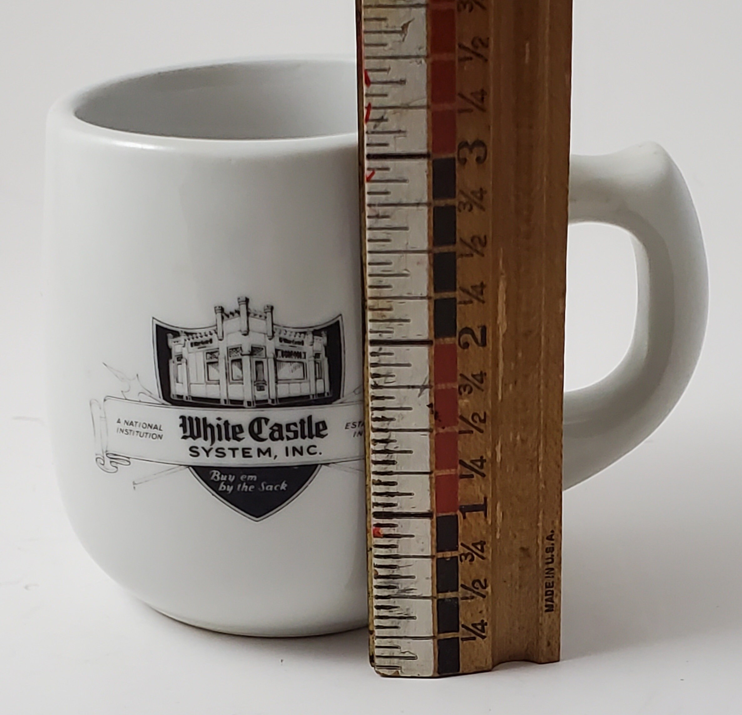 Small Heavy White Castle Coffee Cup Vintage Logo Etsy