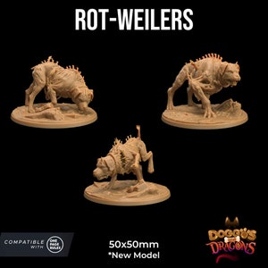 Rot-weilers by Dragon Trappers Lodge | Unpainted | Print on Demand | Use Code FREESHIP50