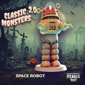 Robbie the Robot by HeroesNBeasts | Unpainted | Print on Demand | Use Code FREESHIP50