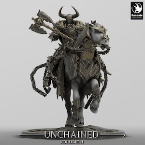 Mounted Unchained Horses by Rescale Miniatures | Unpainted | Print on Demand | Use Code FREESHIP50