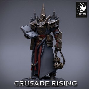 Templar Priest by Rescale Miniatures | Unpainted | Print on Demand | Use Code FREESHIP50