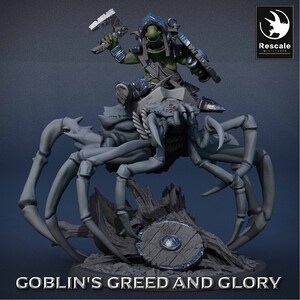 Goblin Spider Mounts (Set 2) by Rescale Miniatures | Unpainted | Print on Demand | Use Code FREESHIP50