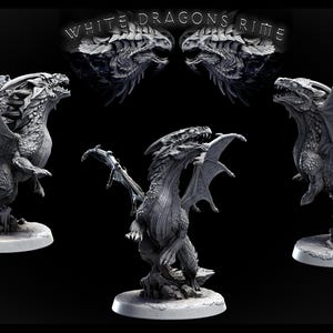 White Dragon Wyrmling by Mini Monster Mayhem | Unpainted | Print on Demand | Use Code FREESHIP50