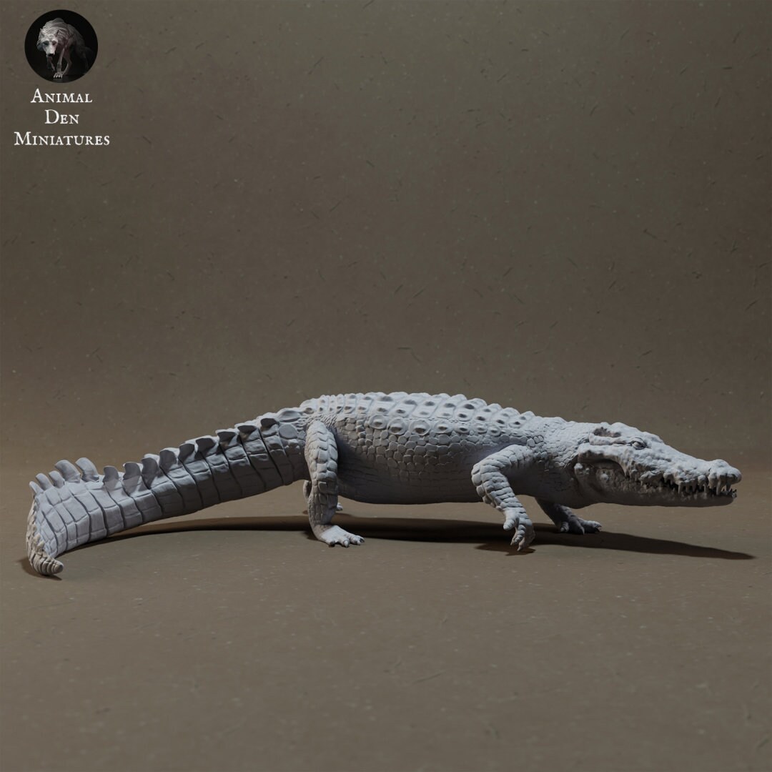 Nile Crocodile 1:24 Scale by Animal Den Unpainted Print on
