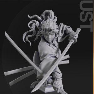 Neko Warrior Bust by NomNom Figures | Unpainted | Print on Demand | Use Code FREESHIP50