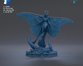 The Moth Queen by Witchsong Miniatures | Unpainted | Print on Demand
