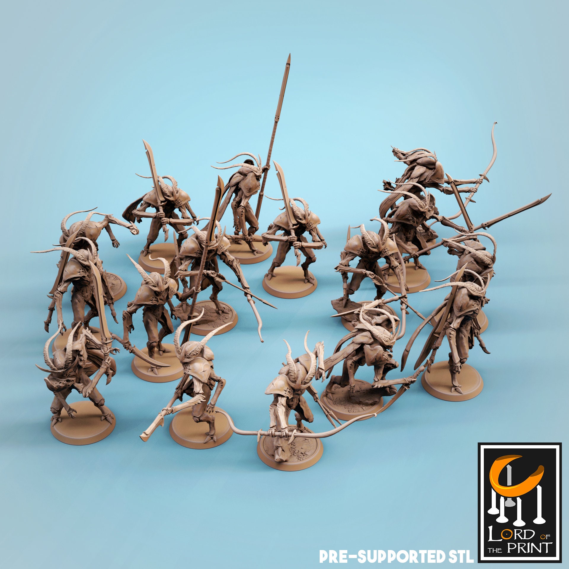 Thri-kreen, Insect-folk by Rescale Miniatures | Unpainted | Print