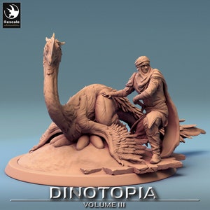 Oviraptor, Mounted by Rescale Miniatures | Unpainted | Print on Demand | Use Code FREESHIP50