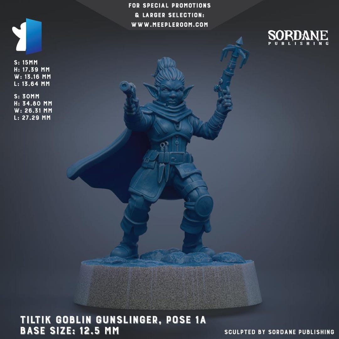 Tiltik Goblin Gunslinger by Sordane Publishing | Unpainted | Print on ...