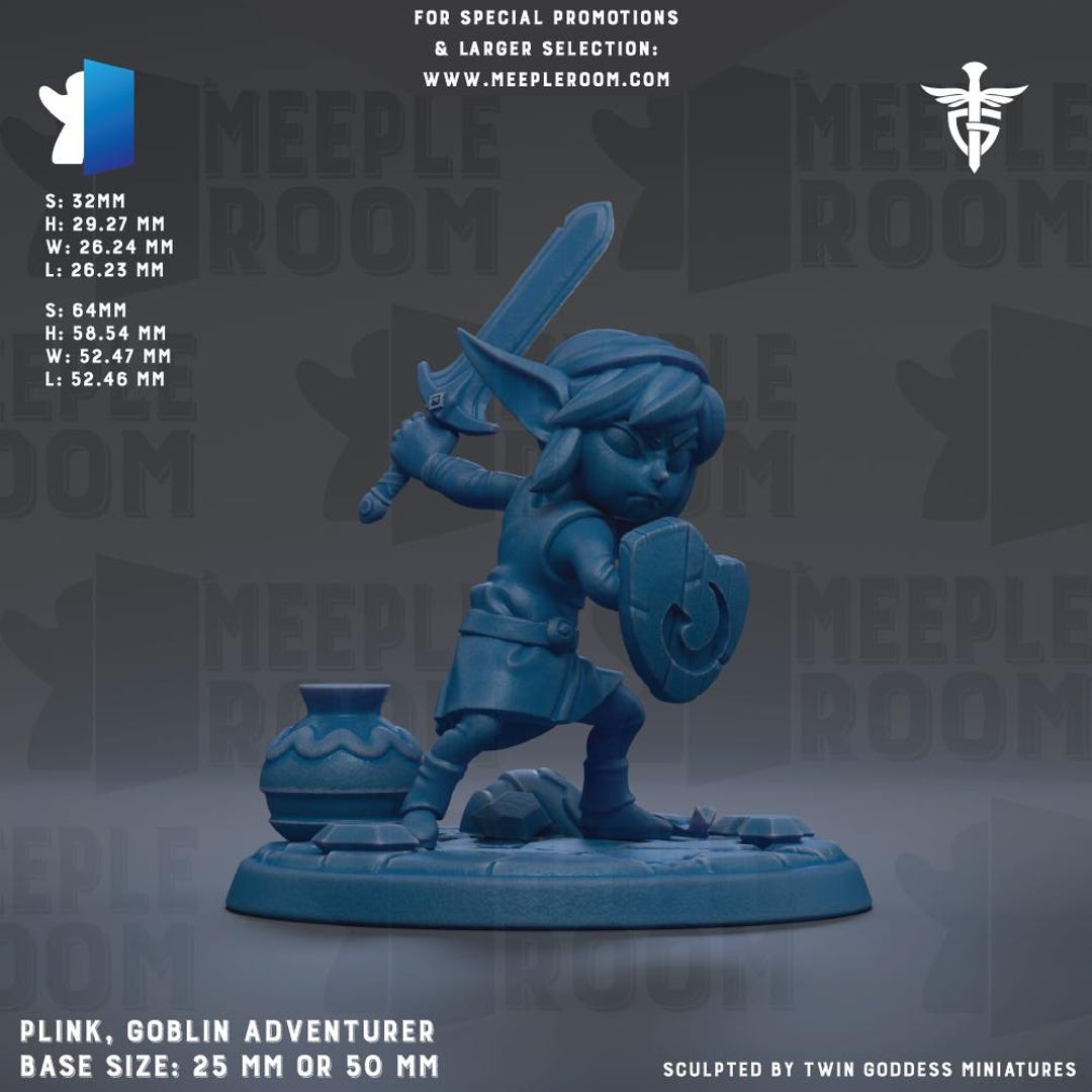Plink, Goblin Adventurer by Twin Goddess Minis | Unpainted | Print on ...