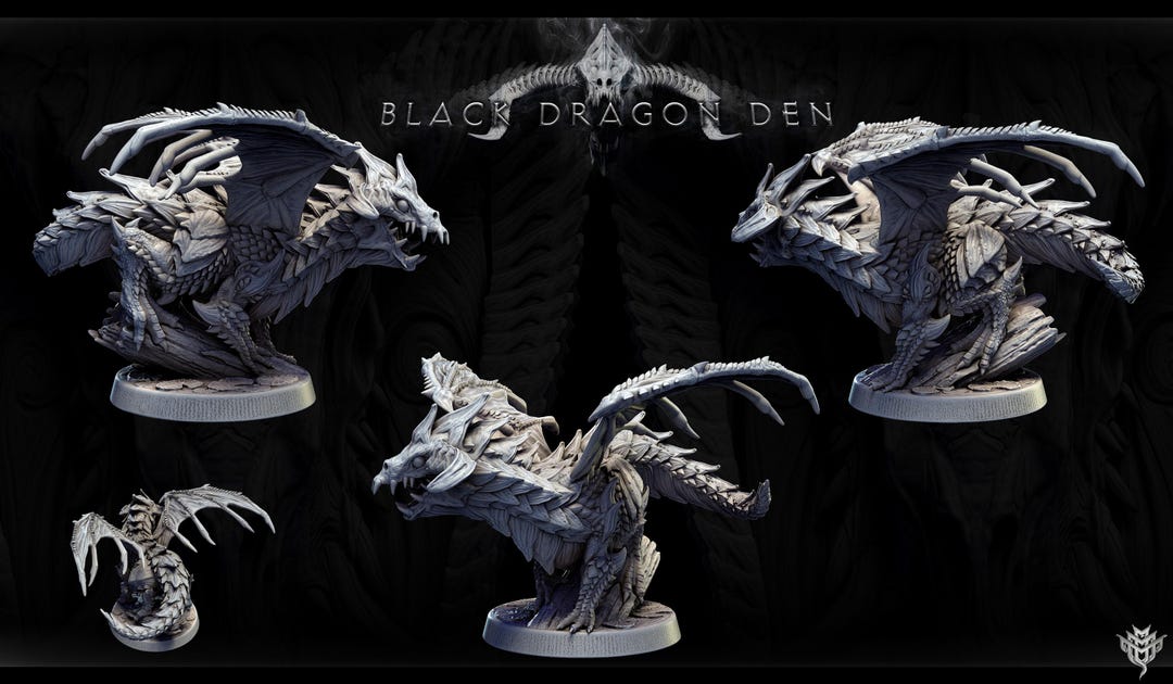 Black Dragon Wyrmling by Mini Monster Mayhem | Unpainted | Print on ...