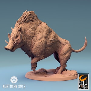 Northern Orcs, Wild Boars by Rescale Miniatures | Unpainted | Print on Demand | Use Code FREESHIP50