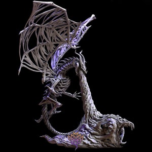 Undead Dragon in Flight by Mini Monster Mayhem | Unpainted | Print on Demand | Use Code FREESHIP50