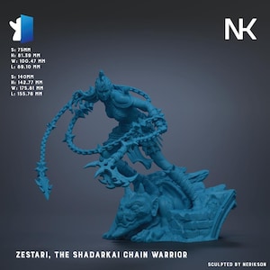 Zestari, the Shadarkai Chain-Warrior by Nerikson | Unpainted | Print on Demand | Use Code FREESHIP50
