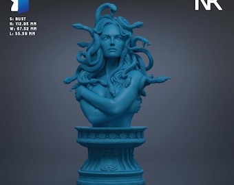 Medusa Bust by Nerikson | Unpainted | Print on Demand