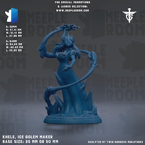 Khele, Ice Golem Maker by Twin Goddess Minis | Unpainted | Print on Demand