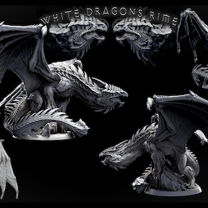 Adult White Dragon by Mini Monster Mayhem | Unpainted | Print on Demand | Use Code FREESHIP50