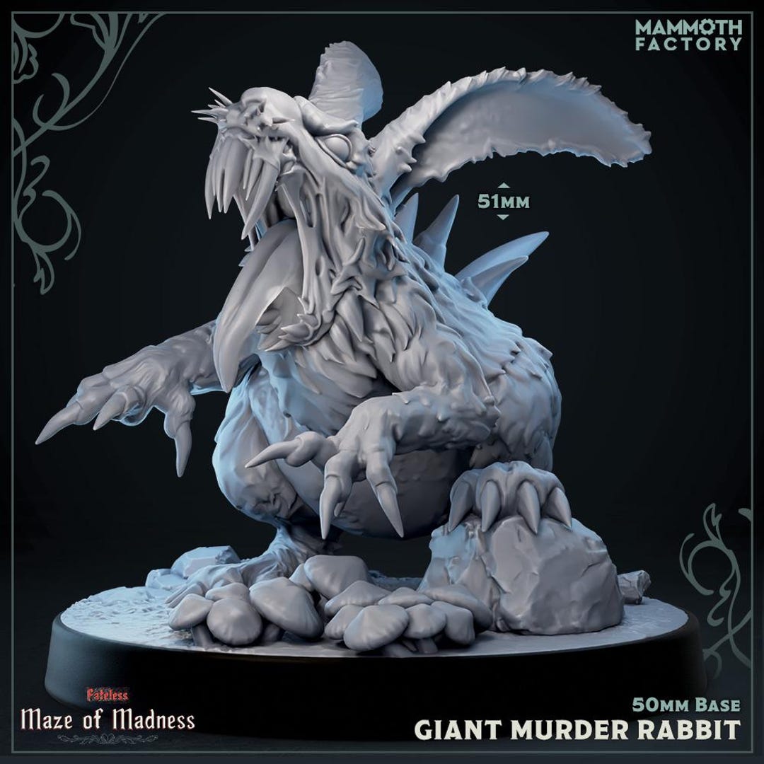 Giant Murder Rabbit by Mammoth Factory | Unpainted | Print on Demand ...