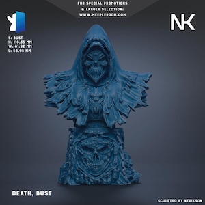 Death Bust by Nerikson | Unpainted | Print on Demand | Use Code FREESHIP50