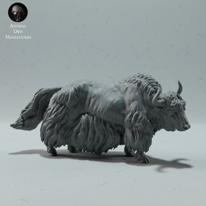 Himalayan Wild Yak 1:32 Scale Model by Animal Den Miniatures | Unpainted | Print on Demand | Use Code FREESHIP50