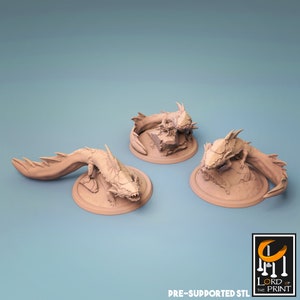 Dunxolotls by Rescale Miniatures | Unpainted | Print on Demand | Use Code FREESHIP50