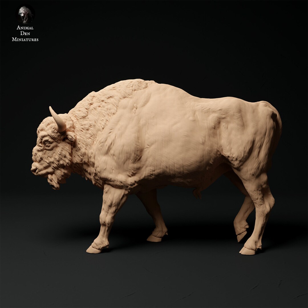 European Bison 1:24 Scale by Animal Den | Unpainted | Print on Demand ...