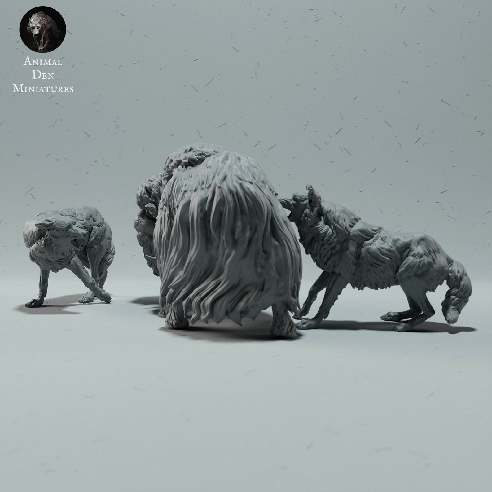 The Wolves Models Arctic Wolves 1:32 Scale Model by Animal Den Miniatures | Unpainted ...