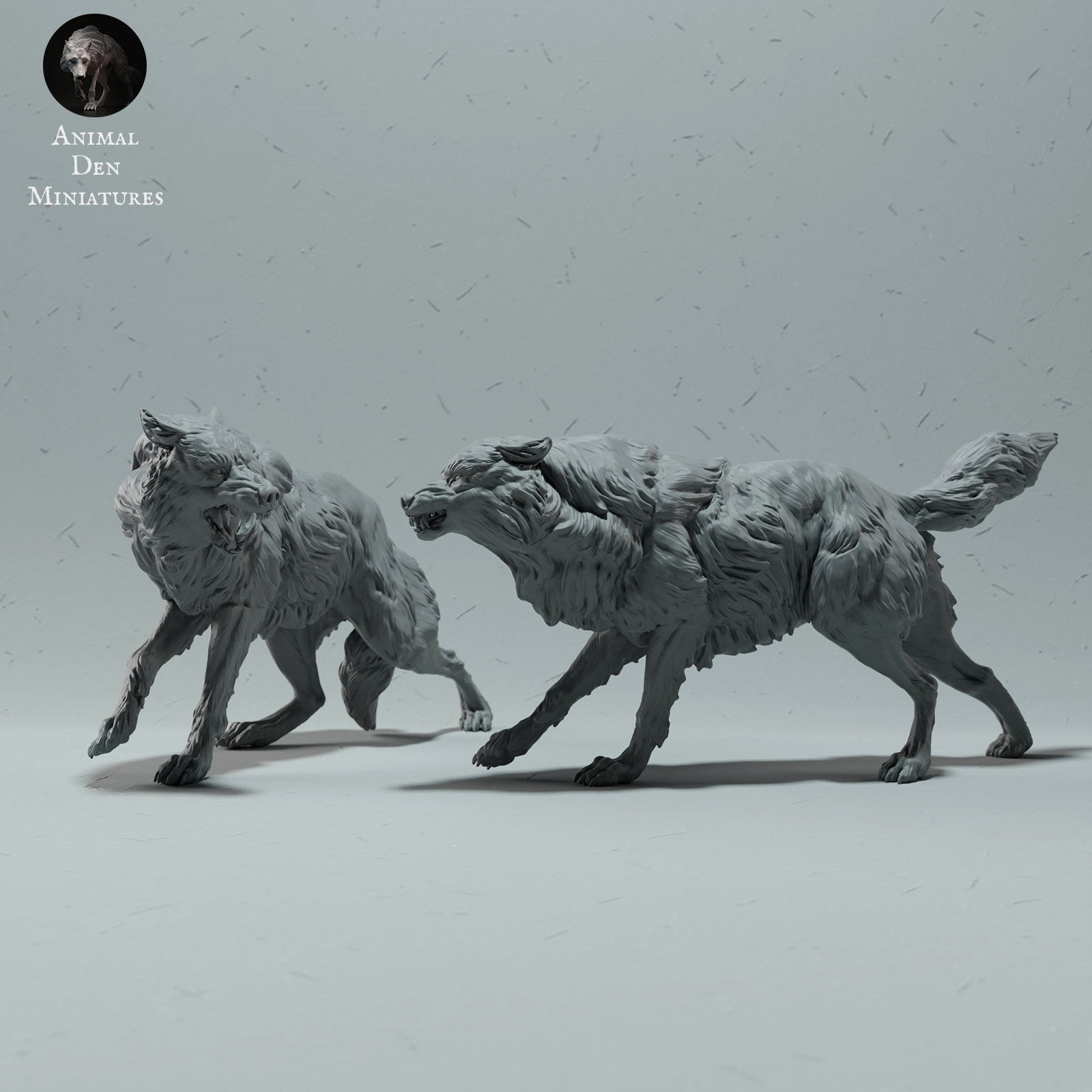 Wolves Miniatures Arctic Wolves 1:32 Scale Model by Animal Den Miniatures | Unpainted ...