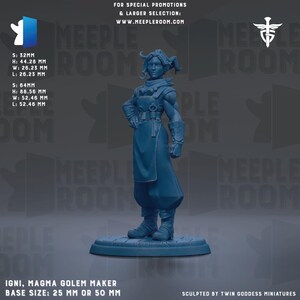 Igni, Magma Golem Maker by Twin Goddess Minis | Unpainted | Print on Demand