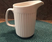 Vintage Ironstone white ribbed creamer