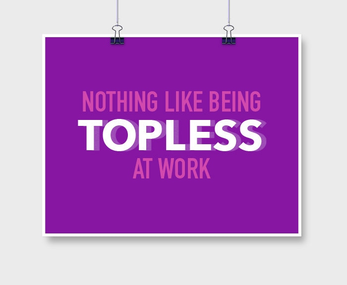 Topless -  Lactation Poster 11x14"