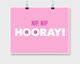 Nip Nip Hooray -  Lactation Poster 11x14"