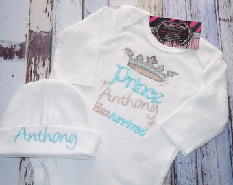 Prince "Name" has arrived - The Princes has arrived, Embroidered Body Suits