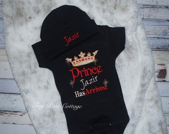 Prince "Name" has arrived - The Prince has arrived, Embroidered Body Suits