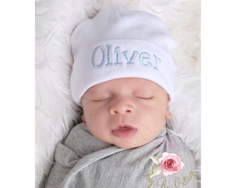 embroidered baby hats