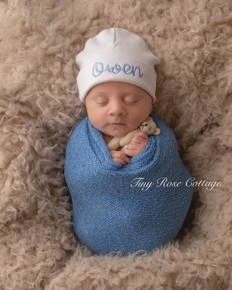 Newborn Baby Hat Embroidered Baby Hat Personalized Baby Etsy
