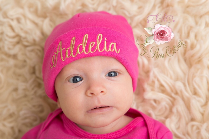 Newborn Baby hat Embroidered Baby hat personalized Baby Etsy