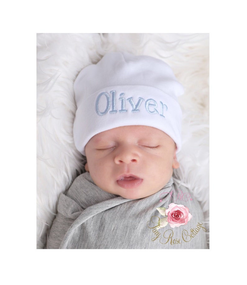 embroidered baby hats