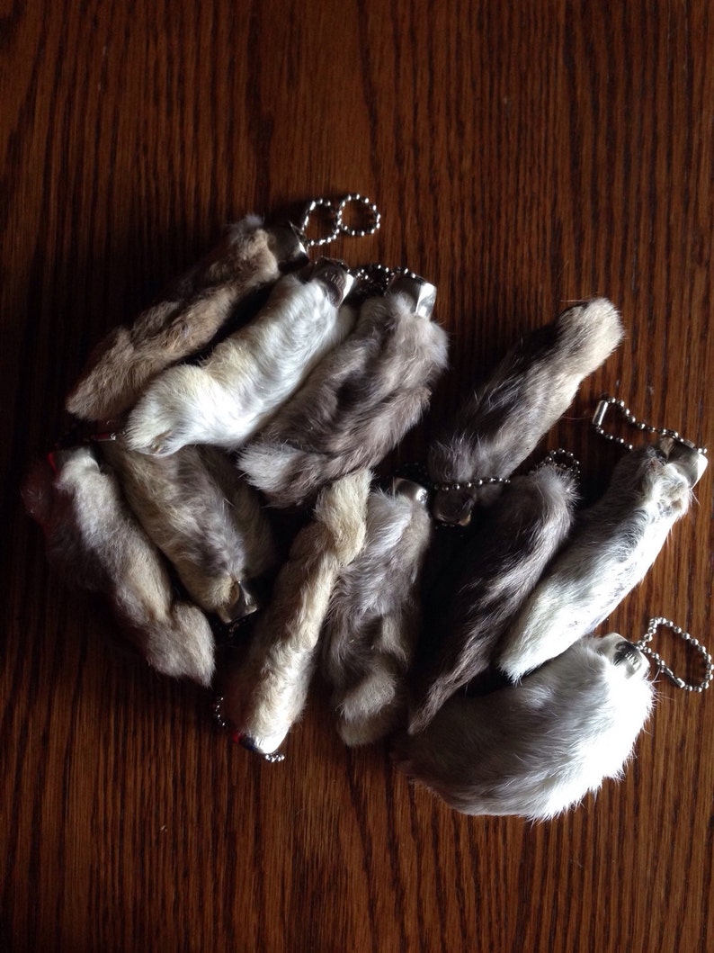 Add a Real Rabbits foot keychain Free to ship with any Etsy