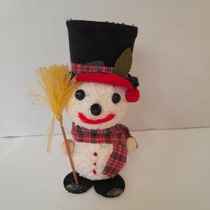 Vintage Christmas Snowman Decoration Figure Yuletide Enterprises Kitsch