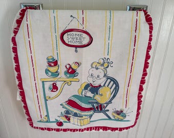 Vintage Tea Towel Broderie Creations Grandma Home Sweet Home