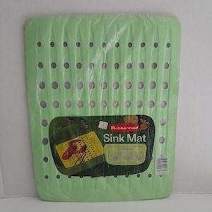 Vintage Old Stock Rubbermaid Kitchen Sink Mat Sea Green 