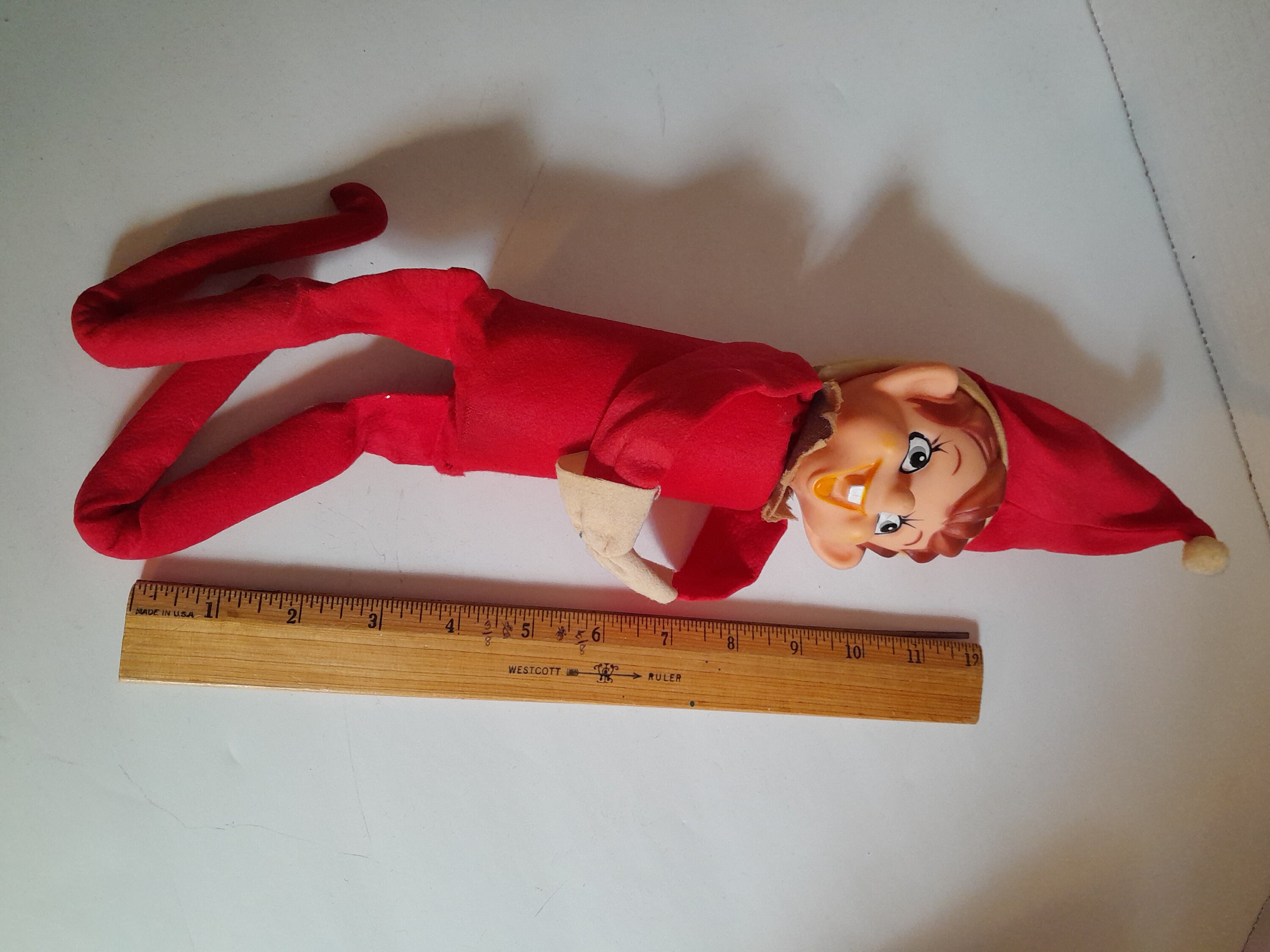 Vintage Mid Century Christmas Japan Large Pixie Elf Knee