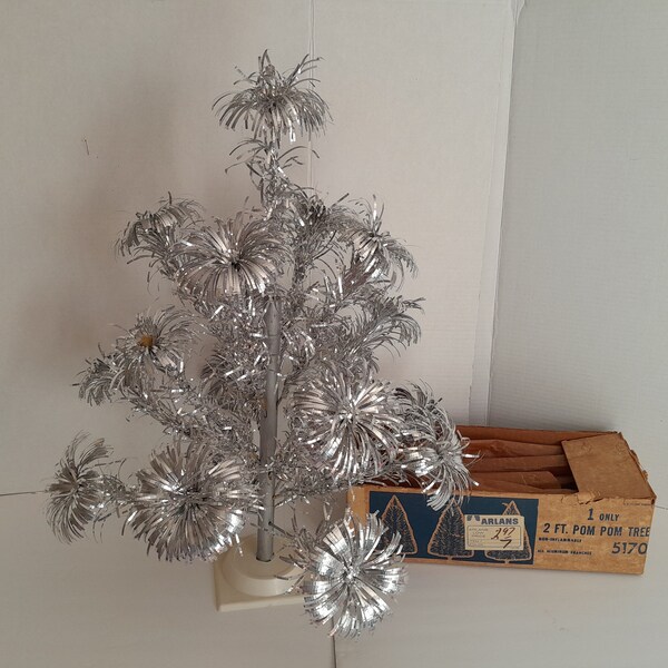 Aluminum Pom Pom Christmas Tree Etsy