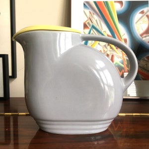 Vintage HALL Pitcher, Hall China, Hall Pottery, General Electric Refrigerators, GE Pitcher, Hall Ovenware, Art Deco Pitcher, GE Refrigerator