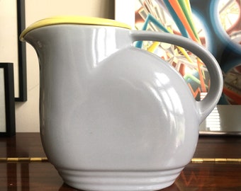 Vintage HALL Pitcher, Hall China, Hall Pottery, General Electric Refrigerators, GE Pitcher, Hall Ovenware, Art Deco Pitcher, GE Refrigerator