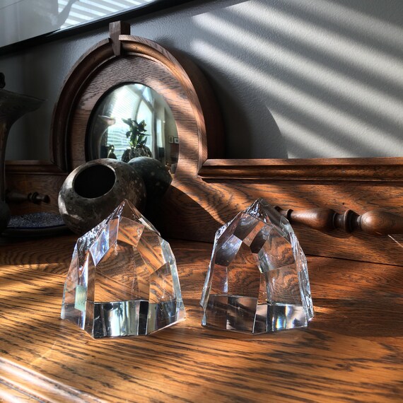 HOYA Crystal Mountain Iceberg, Set of 2, Hoya Figurine, Hoya