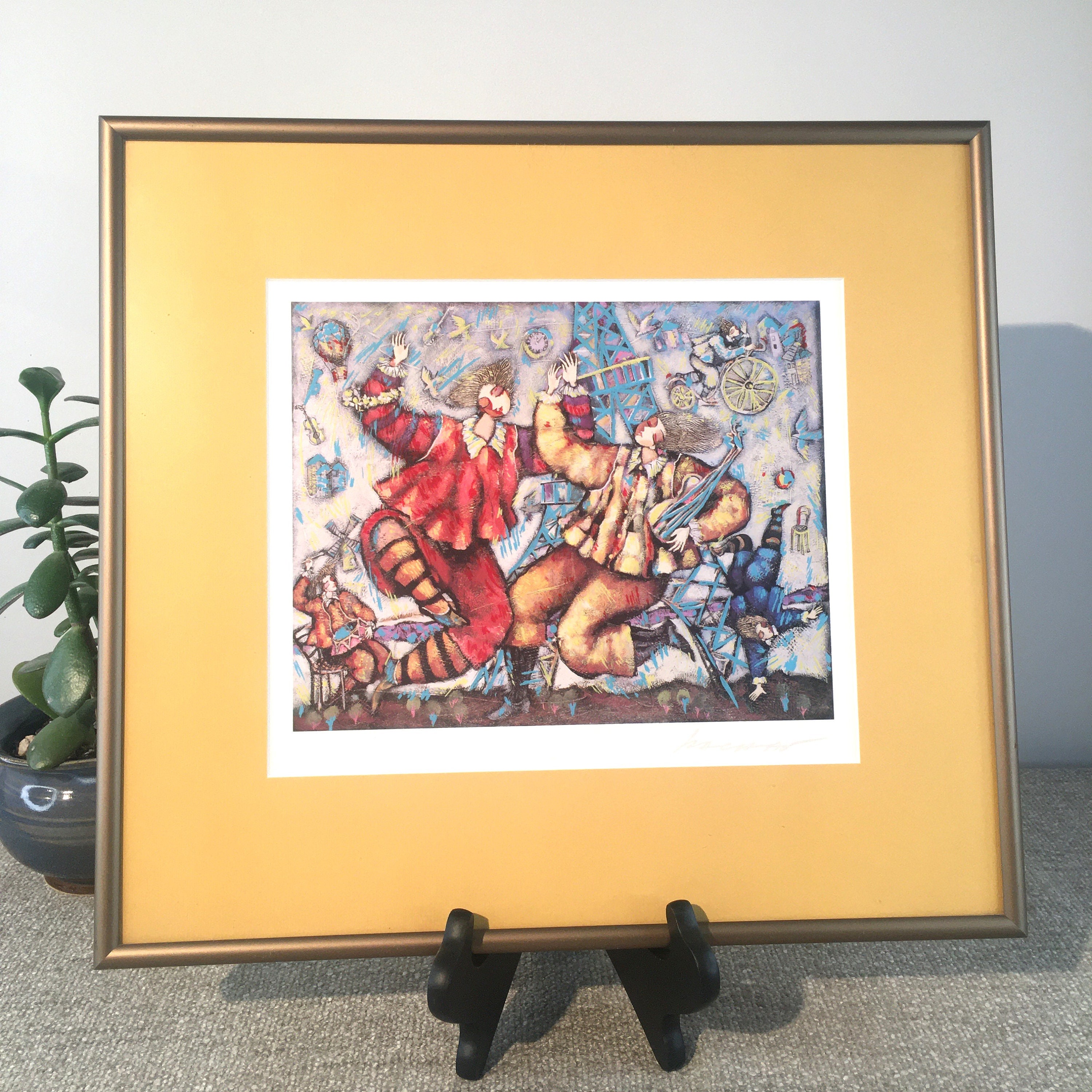 Vintage Michael KACHAN Seriolithograph Entitled Eiffel Song