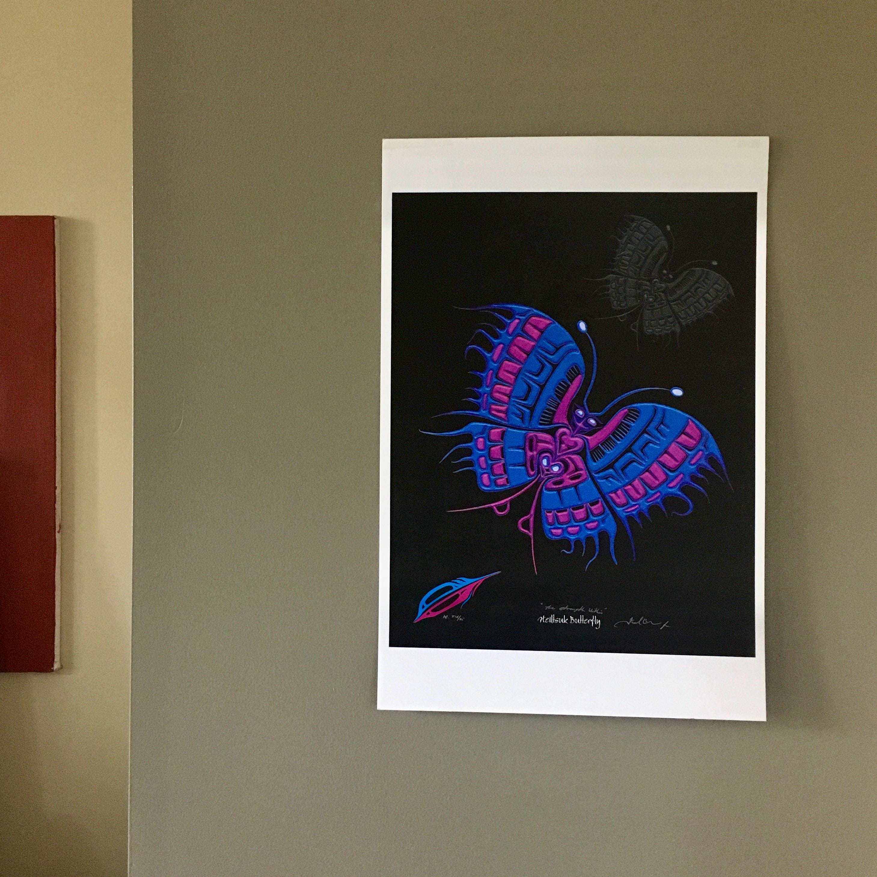 Limited Edition Art Print, FRED ANDERSON, Heiltsuk Butterfly The Strength Within, Signed Artist Proof, 19 of 25, 11.3" X 14.3"