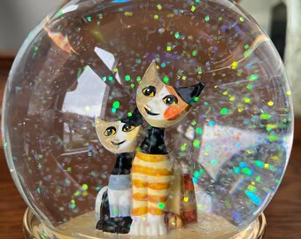 Goebel Rosina Wachtmeister Musical Snow Globe, Signed, Ceramic